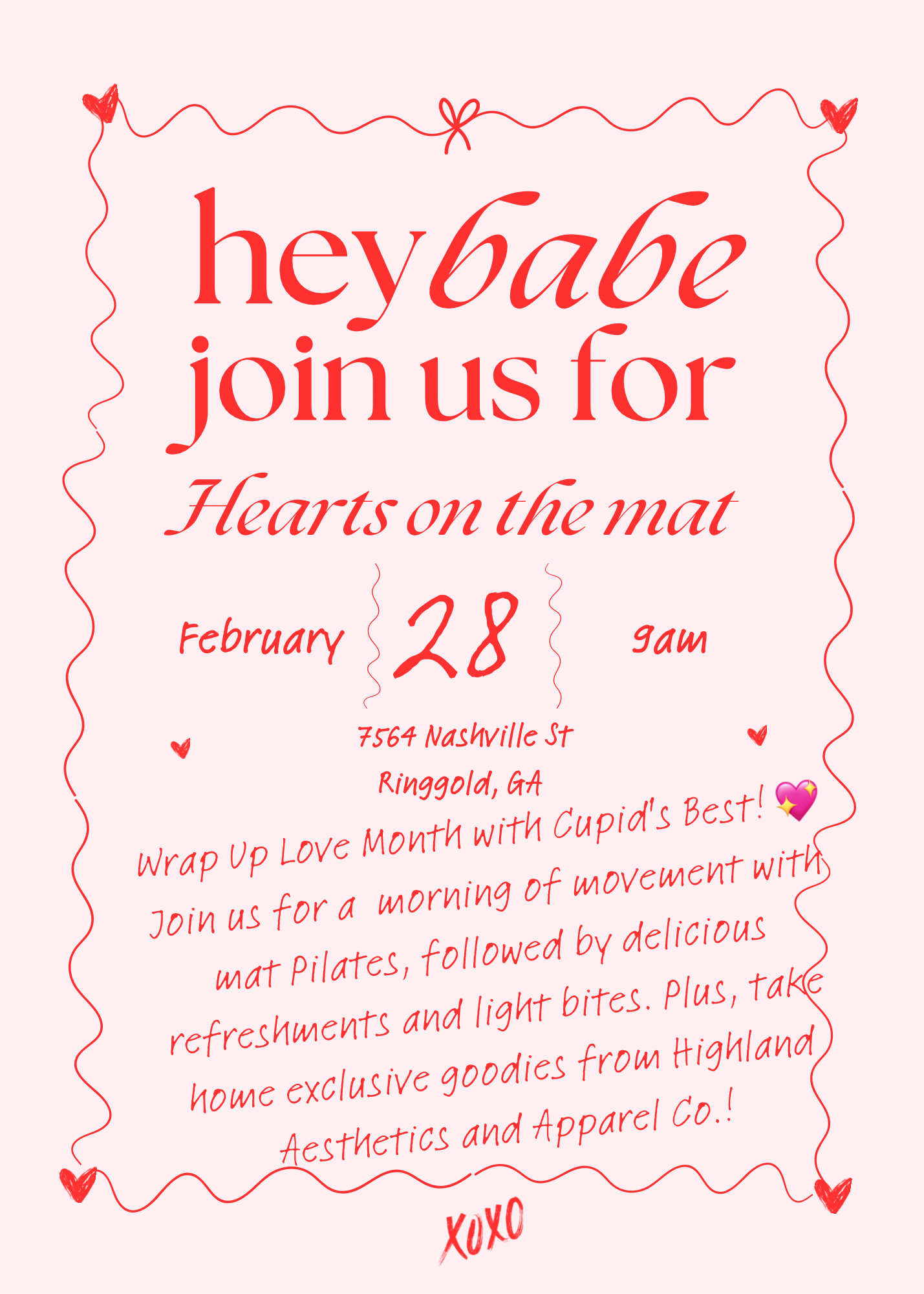 Hearts on the mat 💖